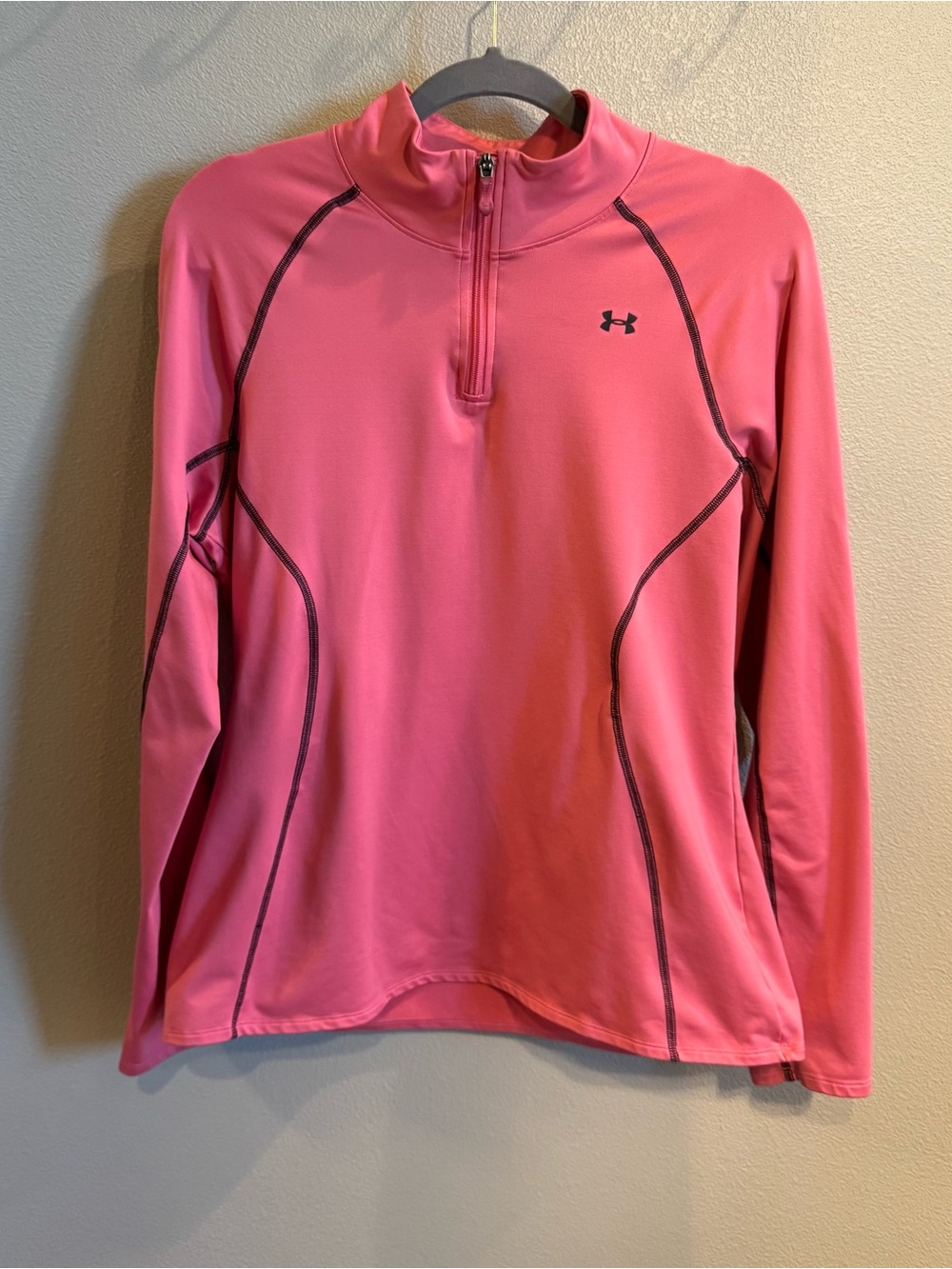 Under Armour Women's Hot Pink Quarter-Zip ColdGear Pullover